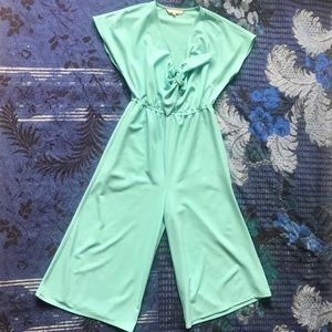 Comfy Seafoam Hutch tie-front jumpsuit